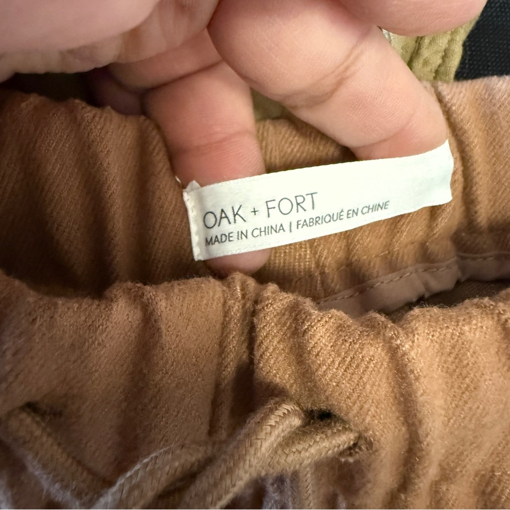 OAK‎ + FORT Camel Drawstring Pants  Sz L - Picture 8 of 10